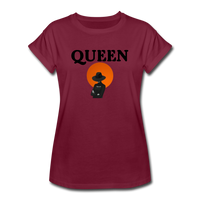Queen Boyfriend T-Shirt - burgundy