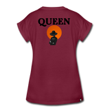 Queen Boyfriend T-Shirt - burgundy
