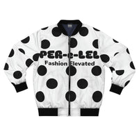 B &W Polk-a-Dot Bomber Jacket