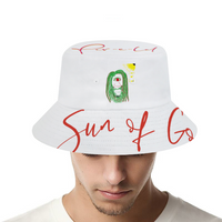 White & Red- Sun of God ,Bucket Hat