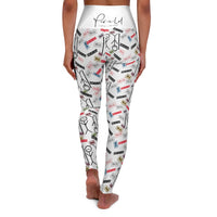 High Waisted Yoga Leggings-White