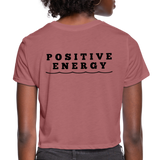 Positive Energy /Cropped T-Shirt - mauve