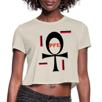 Queen Ankh Cropped T-Shirt - dust
