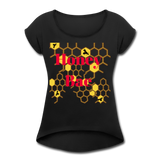 Women's Honey Bae Roll Cuff T-Shirt - black