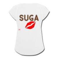 SUGA Roll Cuff T-Shirt - white