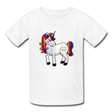 Girl’s Cotton Unicorn Youth T-Shirt - white