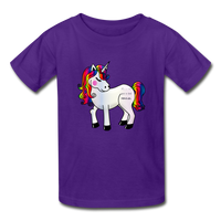 Girl’s Cotton Unicorn Youth T-Shirt - purple