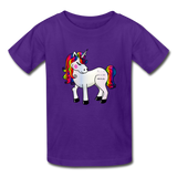 Girl’s Cotton Unicorn Youth T-Shirt - purple