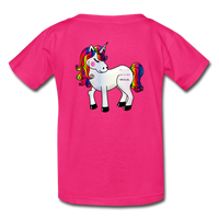 Girl’s Cotton Unicorn Youth T-Shirt - fuchsia