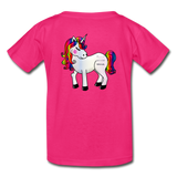 Girl’s Cotton Unicorn Youth T-Shirt - fuchsia