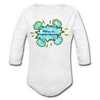 P.F.E Organic Long Sleeve Baby Bodysuit - white