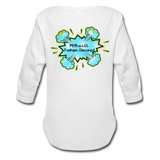 P.F.E Organic Long Sleeve Baby Bodysuit - white