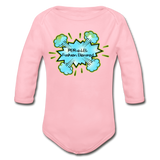 P.F.E Organic Long Sleeve Baby Bodysuit - light pink