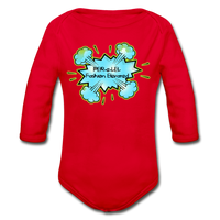 P.F.E Organic Long Sleeve Baby Bodysuit - red