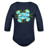 P.F.E Organic Long Sleeve Baby Bodysuit - dark navy