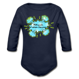 P.F.E Organic Long Sleeve Baby Bodysuit - dark navy
