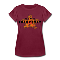 High Frequency  Relaxed Fit T-Shirt - burgundy