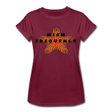 High Frequency  Relaxed Fit T-Shirt - burgundy